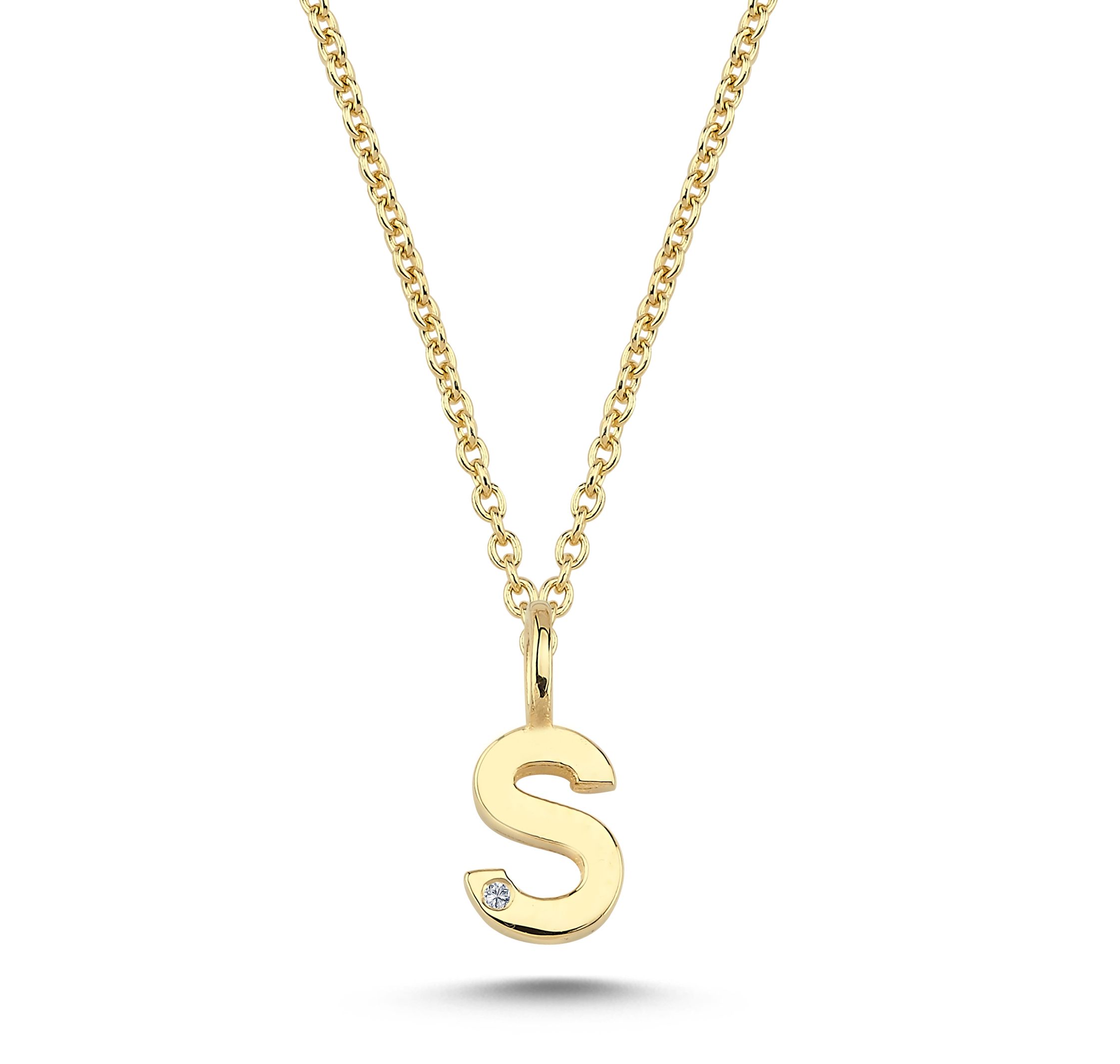 Nuran Bogstav 14 kt. guld "S" med 0,005ct. V2200-S