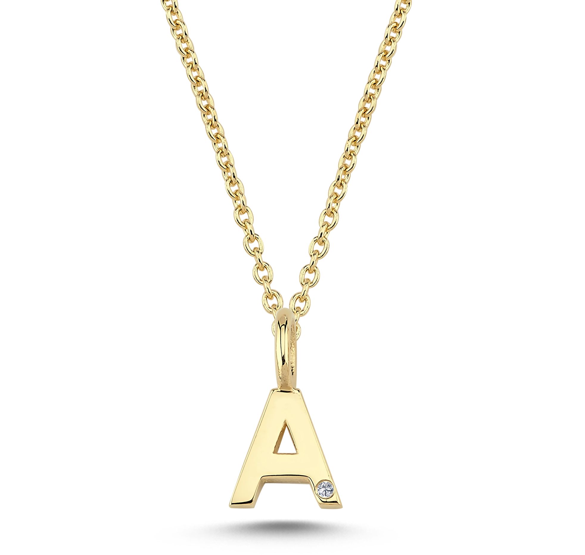 Nuran Bogstav 14 kt. guld "A" med 0,005ct. V2200-A