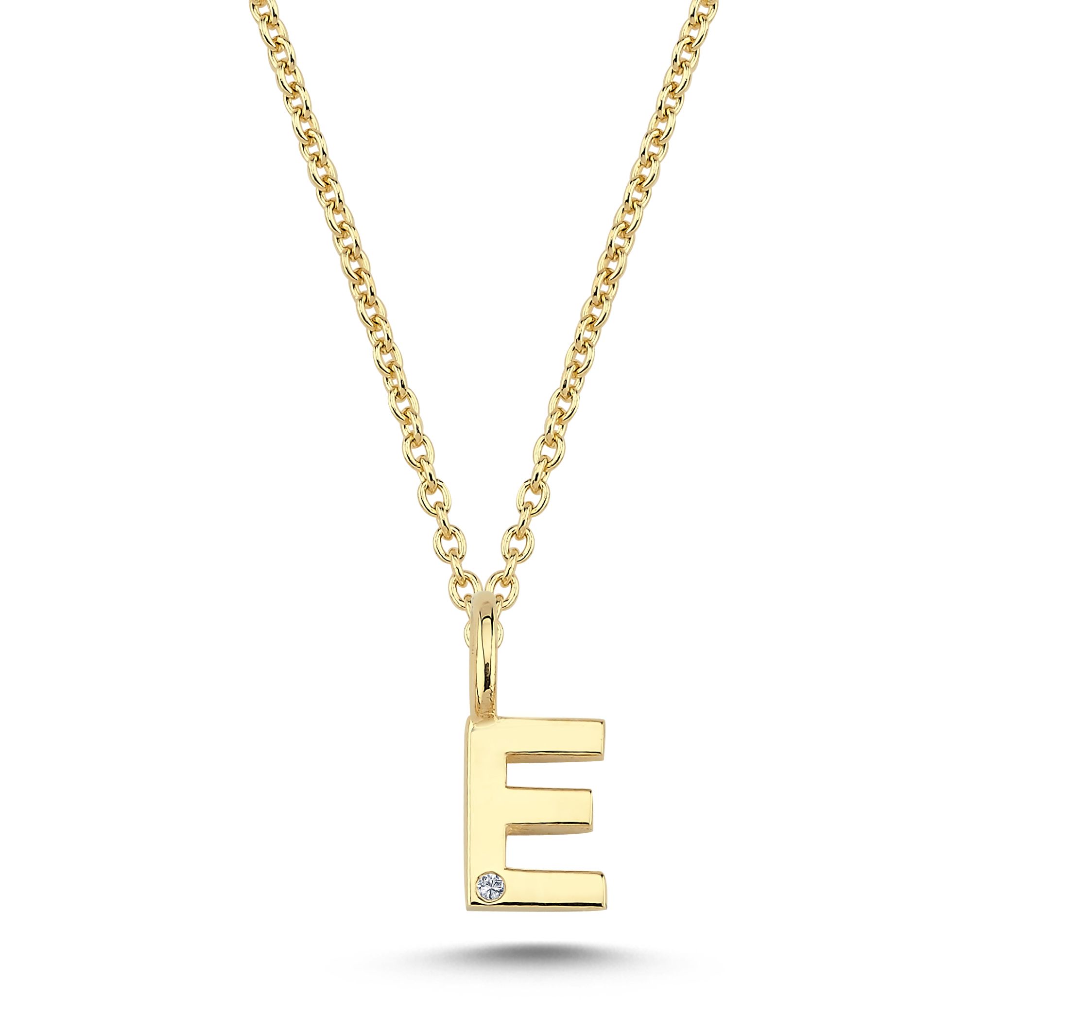 Nuran Bogstav 14 kt. guld "E" med 0,005ct. V2200-E