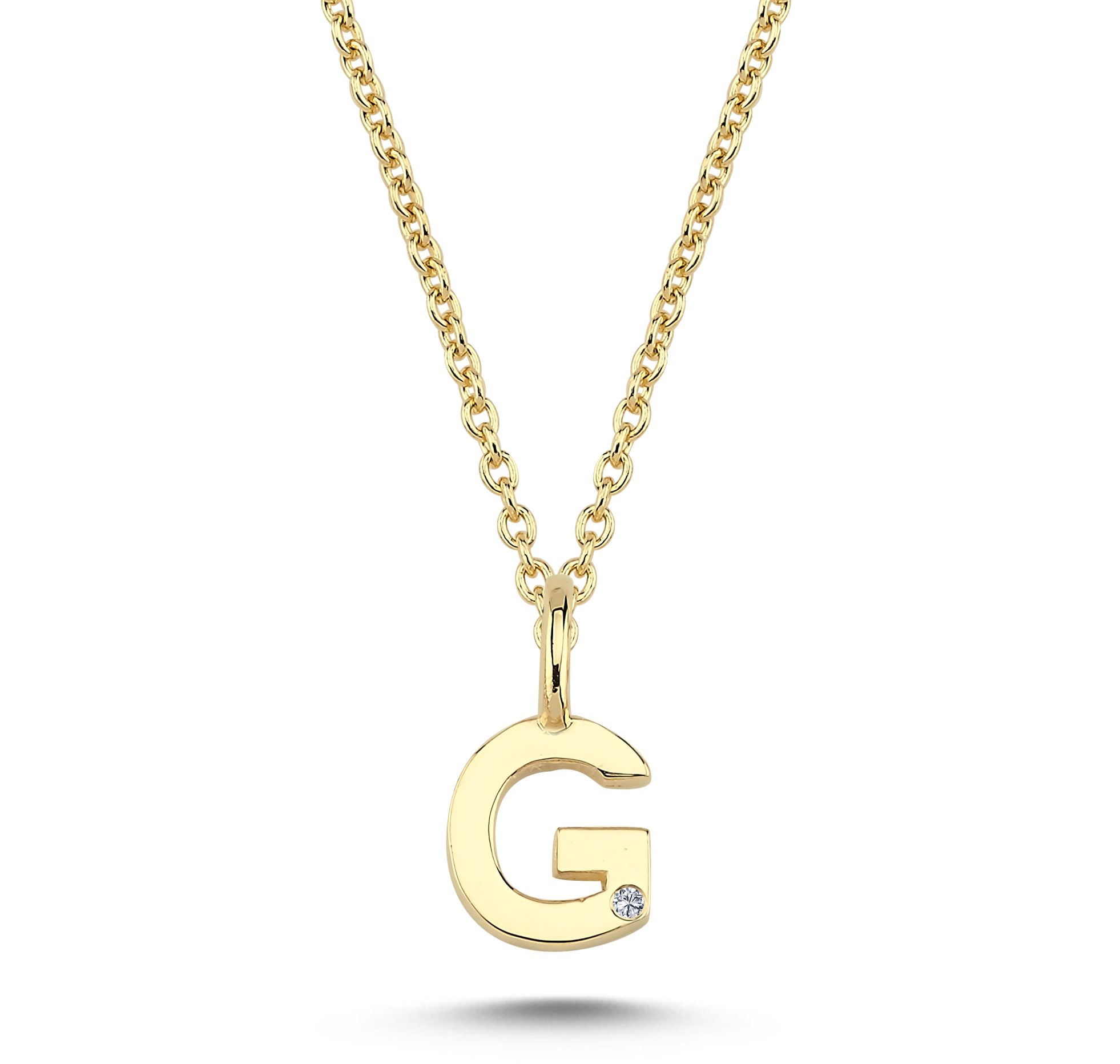 Nuran Bogstav 14 kt. guld "G" med 0,005ct. V2200-G