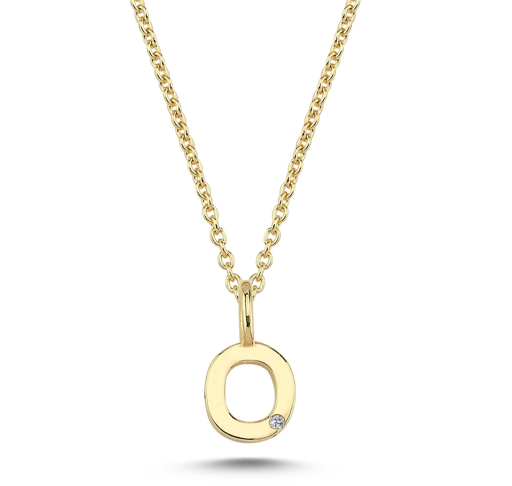 Nuran Bogstav 14 kt. guld "O" med 0,005ct. V2200-O