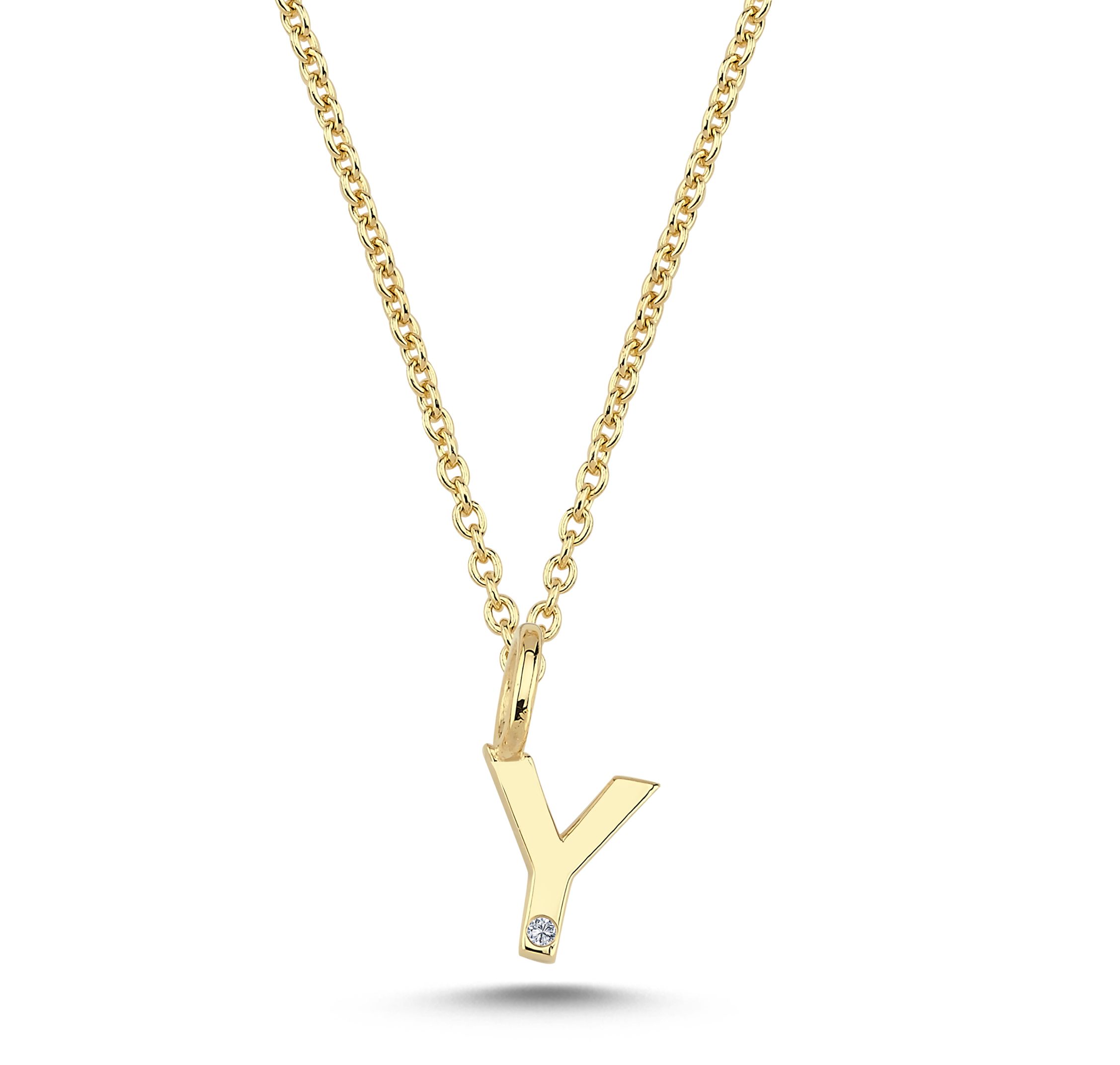 Nuran Bogstav 14 kt. guld "Y" med 0,005ct. V2200-Y