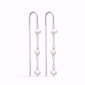 Guld & Søld Design øreringe med ferskvandsperle