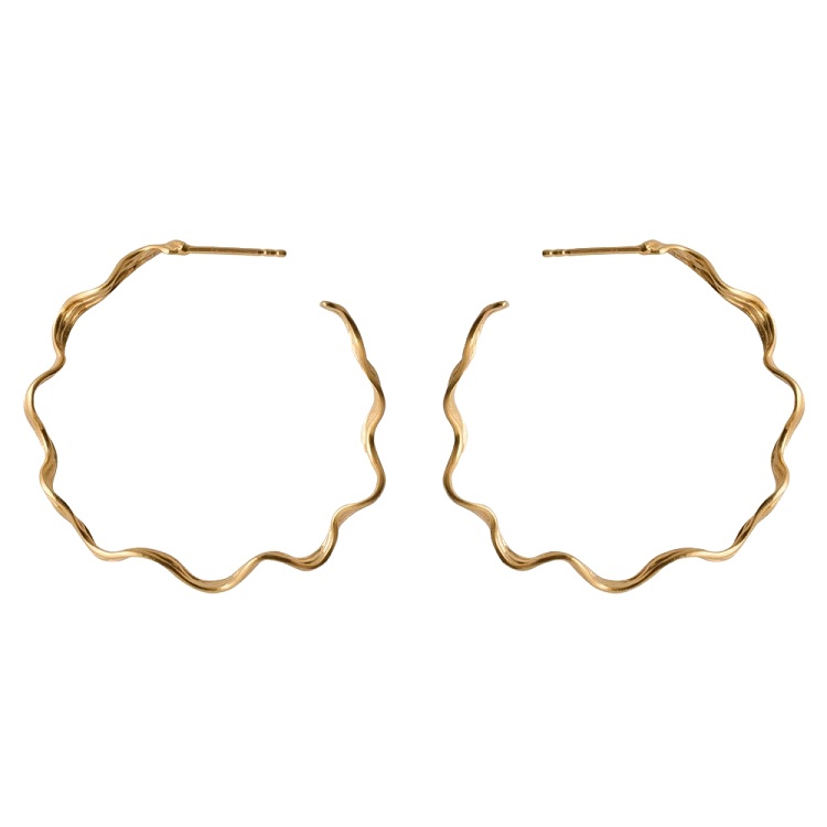 Pernille Corydon Large Hellir hoops E-464-GP
