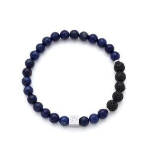 Samie Armbånd med stenperler i blå X3012SWS