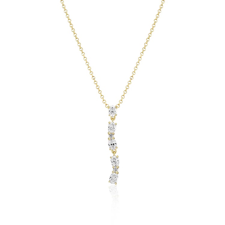 Sif Jakobs Ellera Ovale Lungo halskæde SJ-N2421-CZ-YG