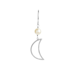 Stine A Bella Moon Earring With Pearl 1282-00-S