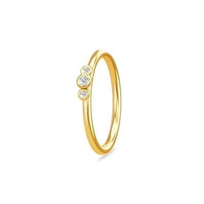 Spinning ring forgyldt sølv str. S - 53