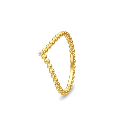 Spinning ring forgyldt sølv str. S - 53