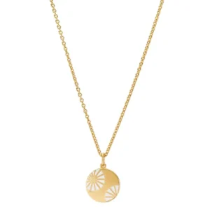 Lund Copenhagen - Marguerit vedhæng med mønt i forgyldt 9025050-M
