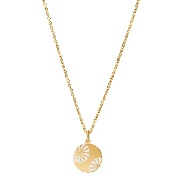 Lund Copenhagen - Marguerit vedhæng med mønt i forgyldt 9025050-M