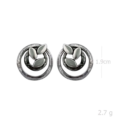 Raw-Oxi øreringe sølv