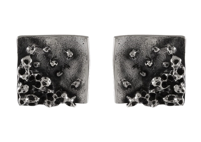 Raw-Oxi øreringe sølv