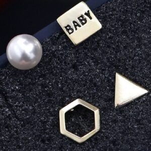 "Baby" øreringe forgyldt sølv 4 forskellige øreringe