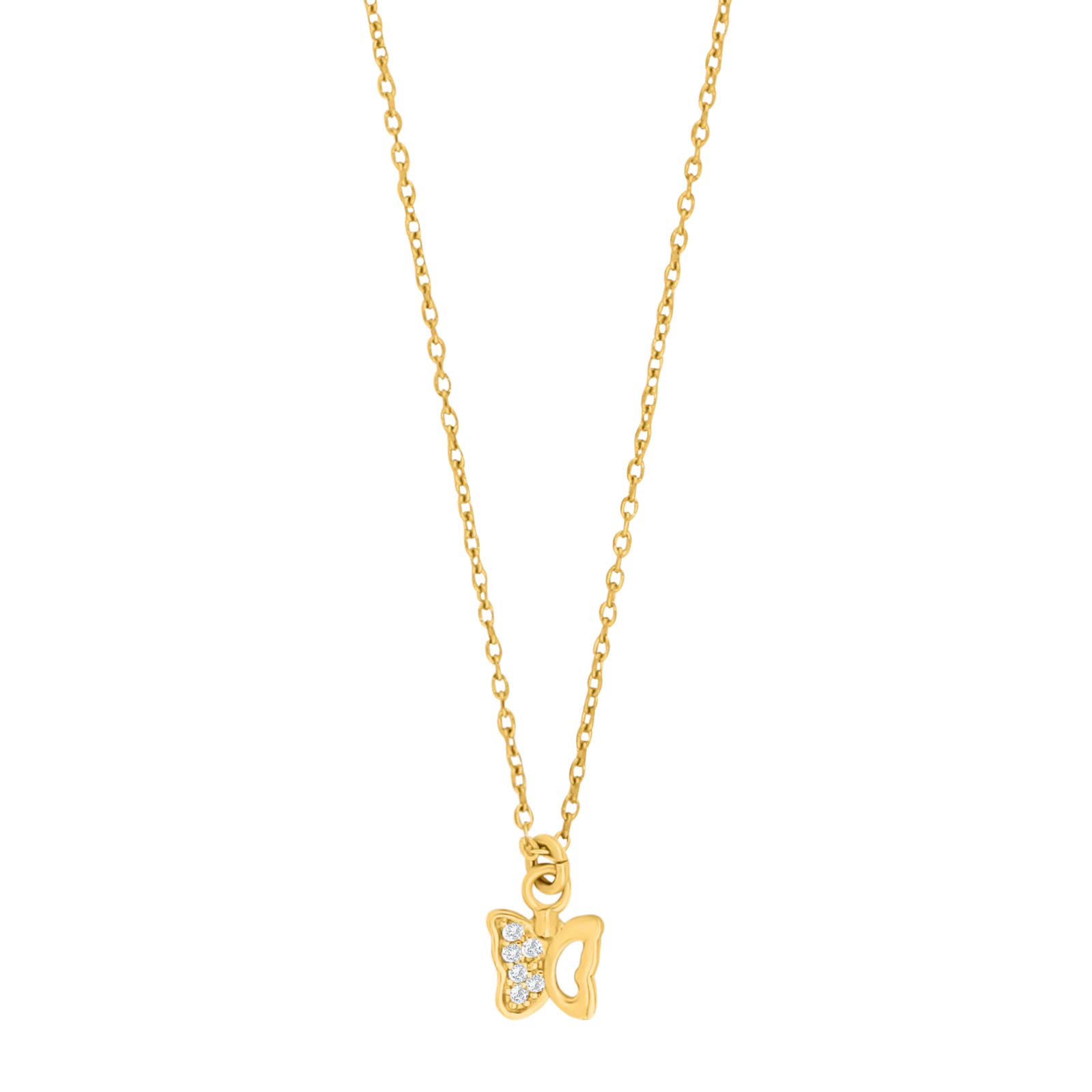 Forg. sølvvedhæng sommerfugl m. cz