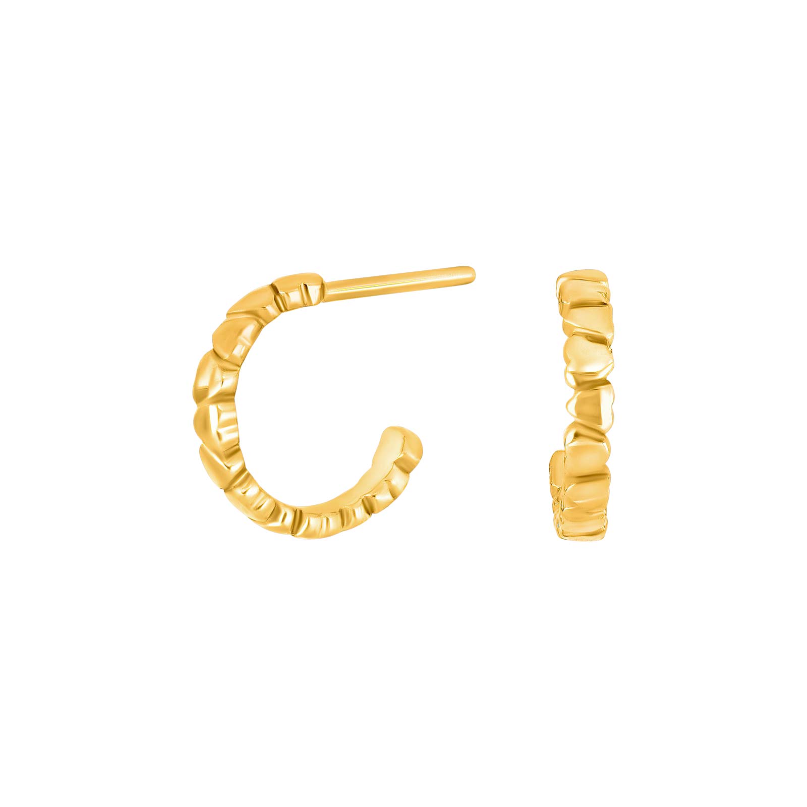 Forg. sølvcreoler m. hjerter