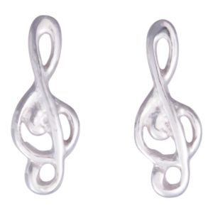 Rhod. sølvørestikker g-nøgle