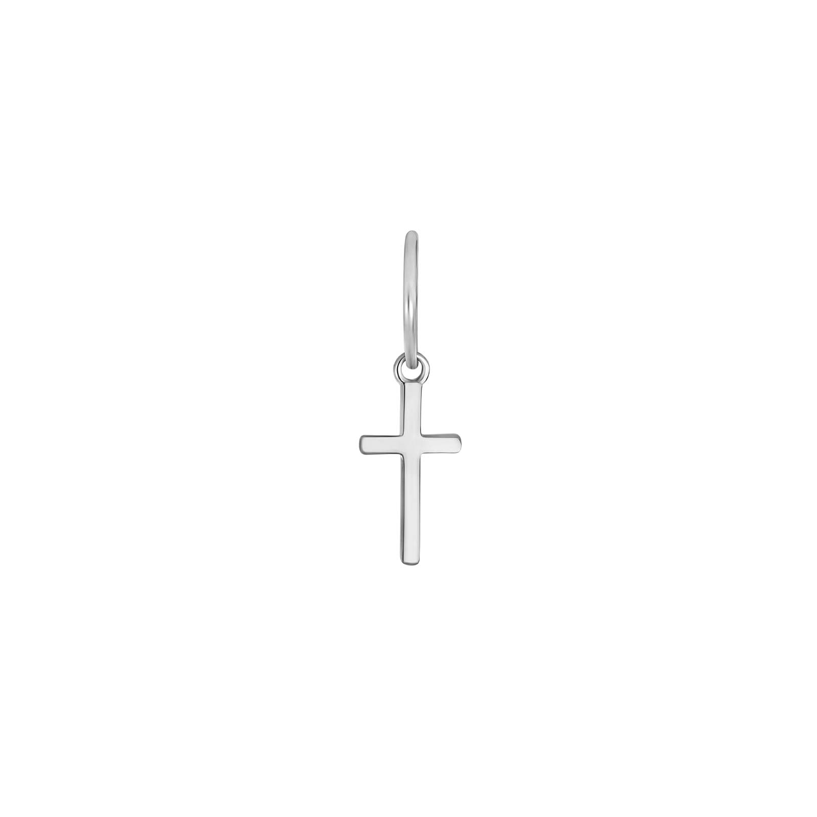 SON rhd. Sølv creoler kors 1 stk