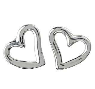 Rhod. sølvørestikker hjerte