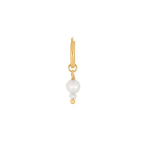 SON forgyldt ørering med perler