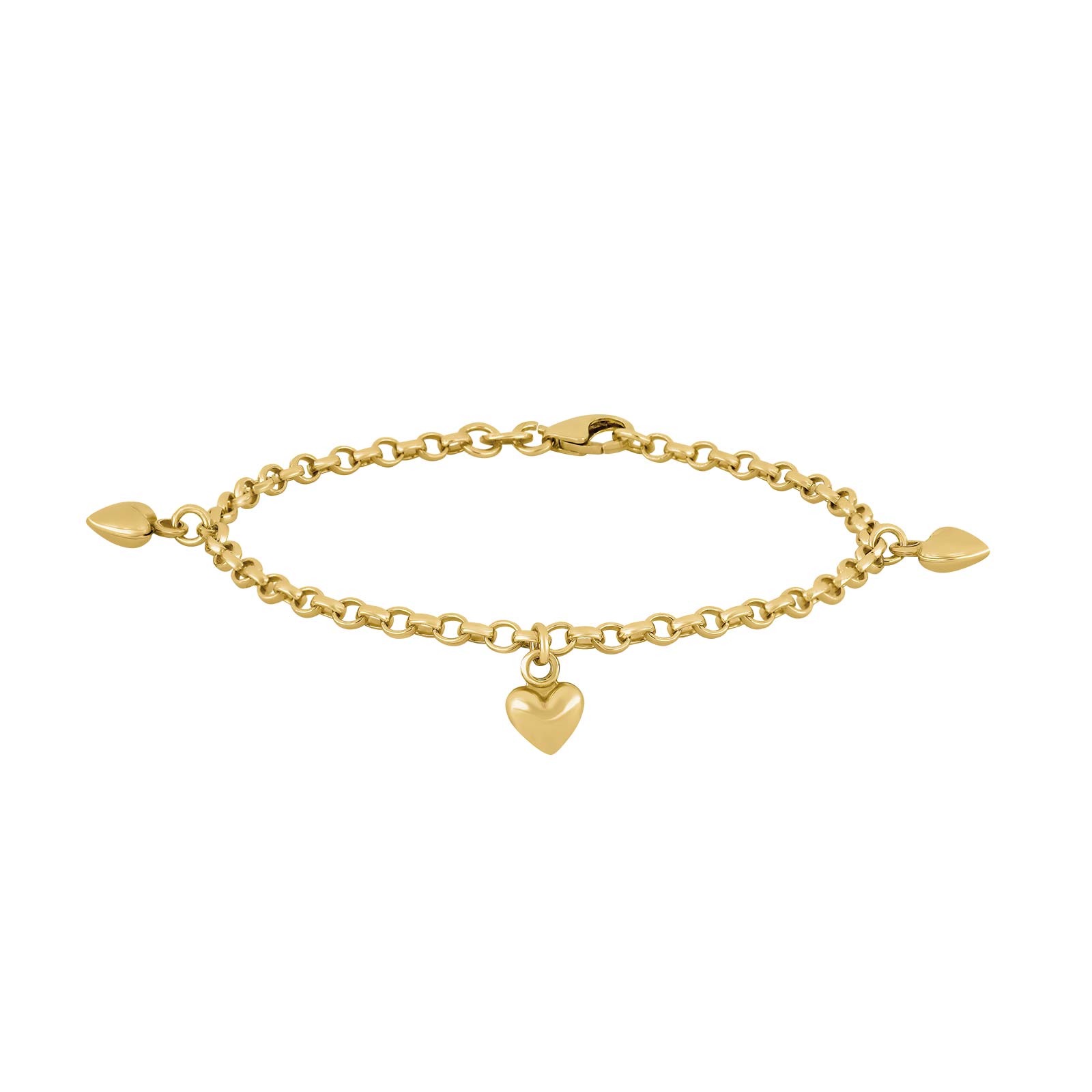 Forg. sølvarmbånd m/hjerter