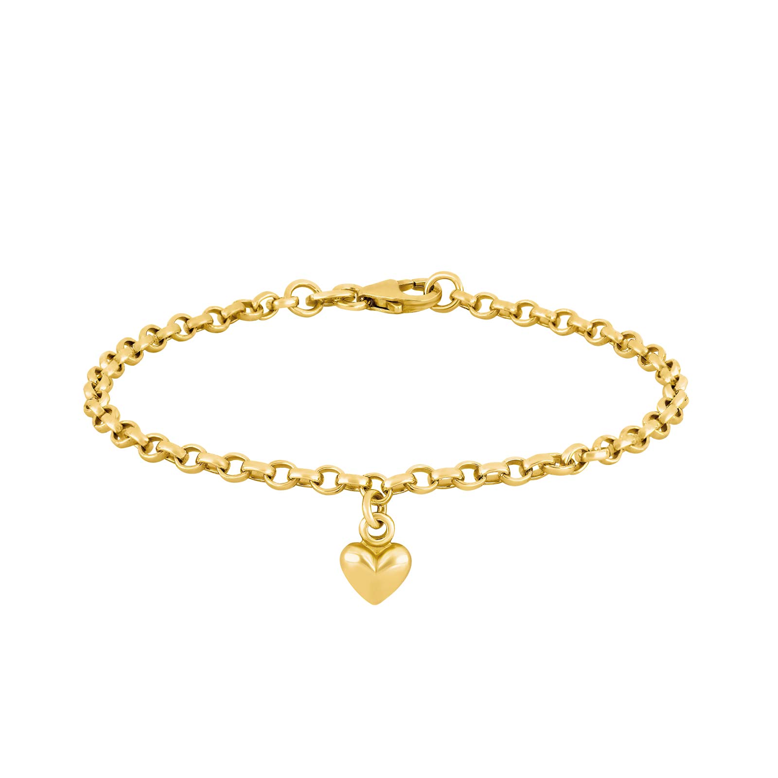 Forg. sølvarmbånd m/1 hjerte