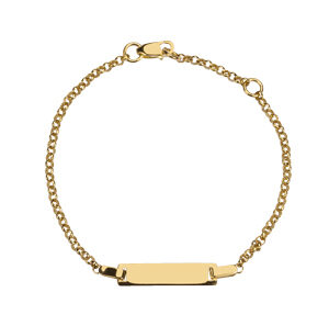 8kt. guldarmbånd m/plade