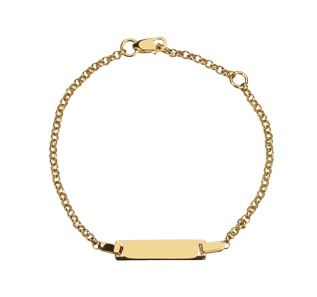 8kt. guldarmbånd m/plade