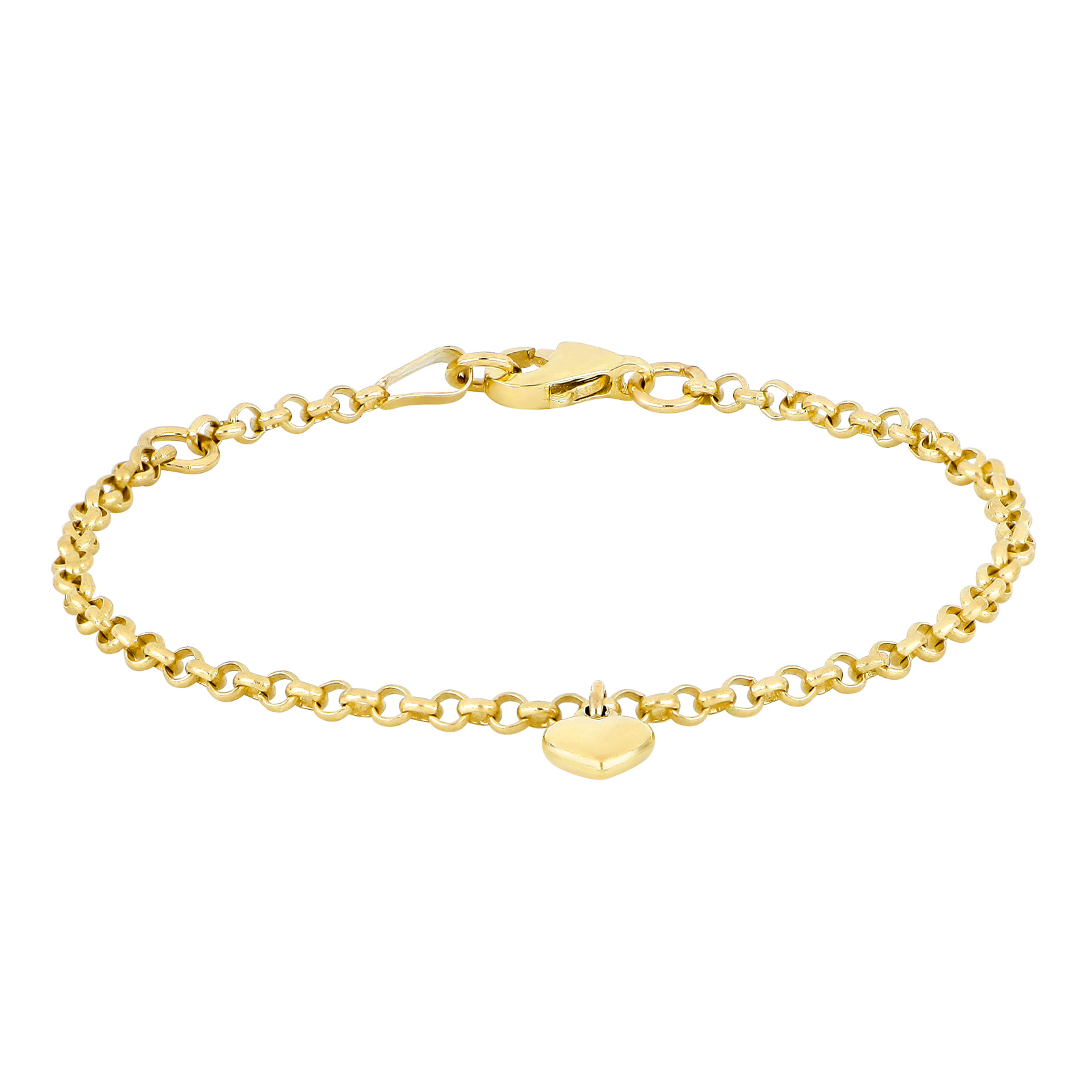 8kt. guldarmbånd m/1 hjerte