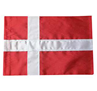 Dannebrog stutflag til 40 cm - 10x16 cm