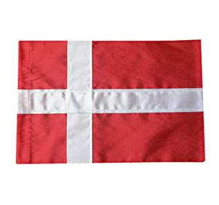 Dannebrog stutflag til 30 cm - 7,5x11,5 cm