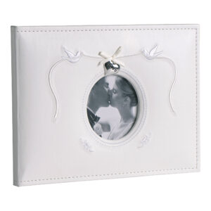 Gæstebog til bryllup m. forsølvet hjerte