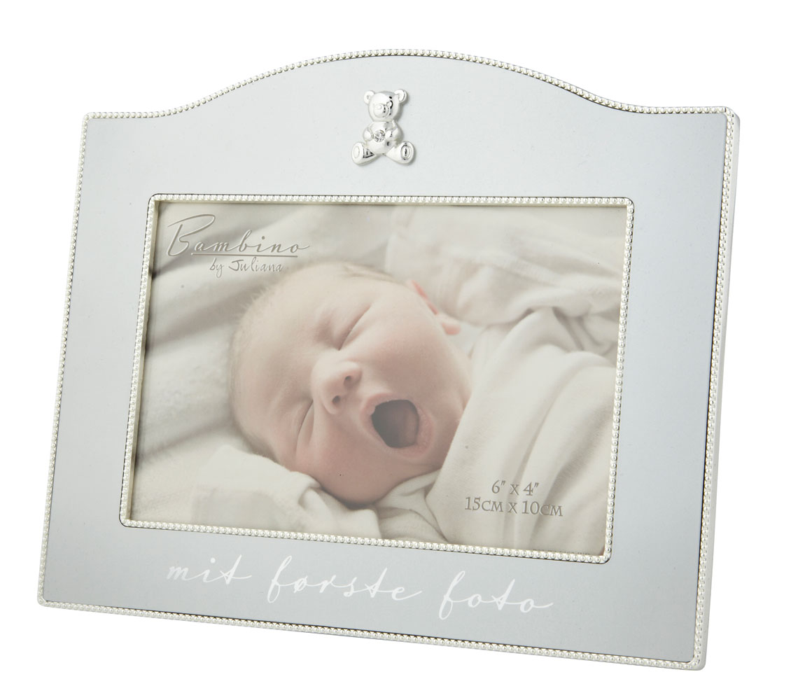 Forsølvet fotoramme "Mit første foto" Bambino