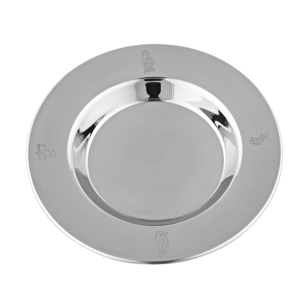 Rustfri stål tallerken m. Rasmus Klump