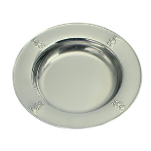 Rustfri stål tallerken m. bamser