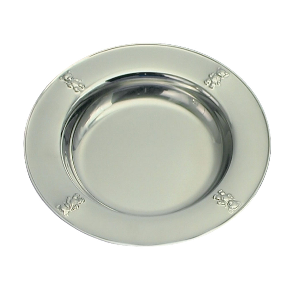 Rustfri stål tallerken m. bamser