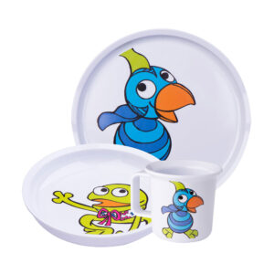 Melamin barnesæt med 3 dele m. Kaj & Andrea