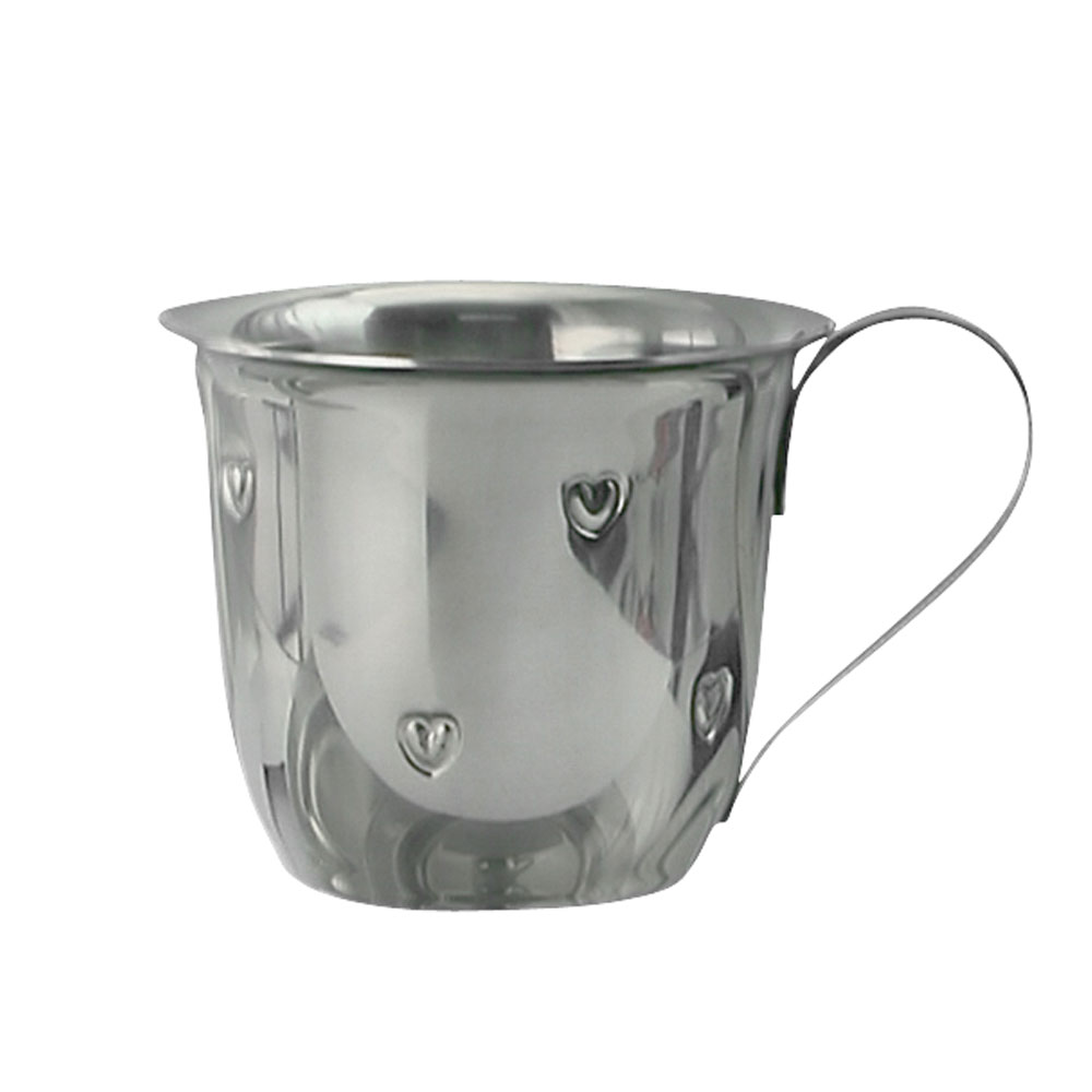 Rustfrit stål krus m. hjerter