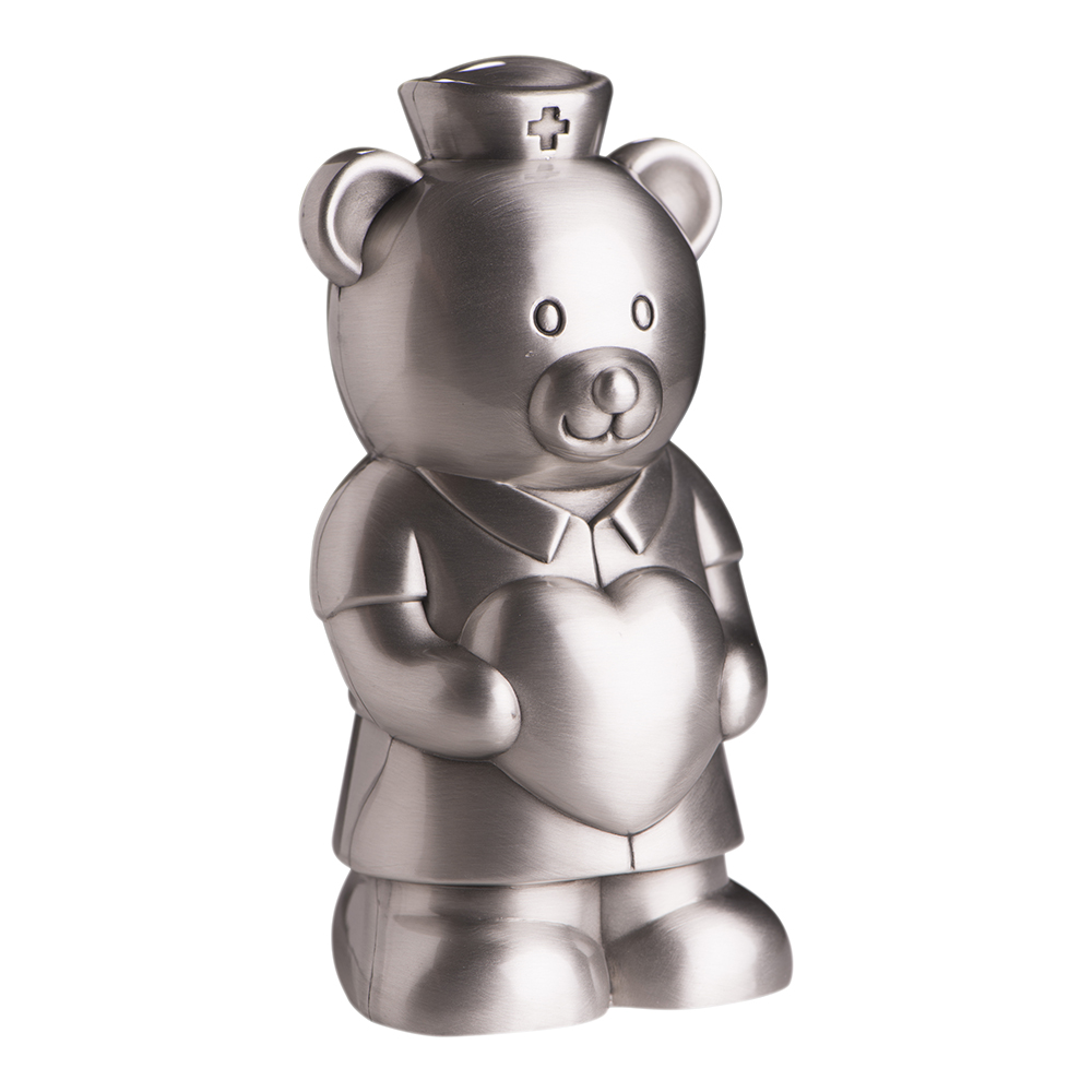 Fortinnet sparebøsse bamse-sygeplejerske