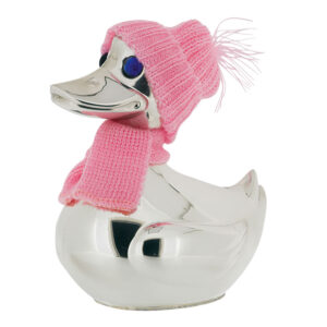 Forsølvet sparebøsse and m. pink tøj