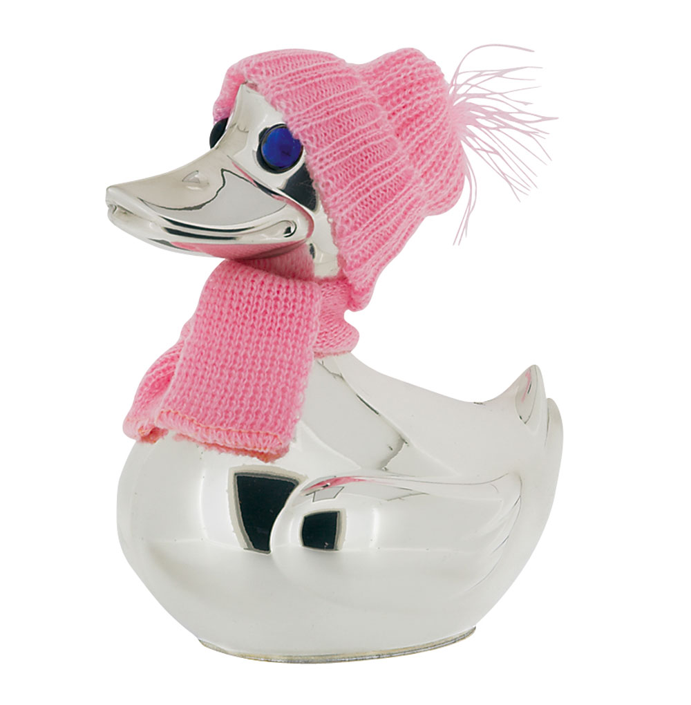 Forsølvet sparebøsse and m. pink tøj