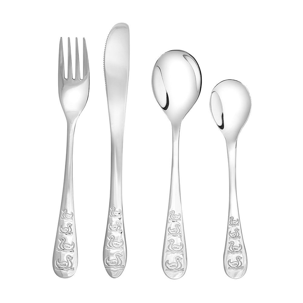 Rustfrit stål bestik m. ænder