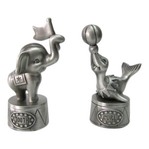 Fortinnet æske første tand/hårlok elefant & søløve