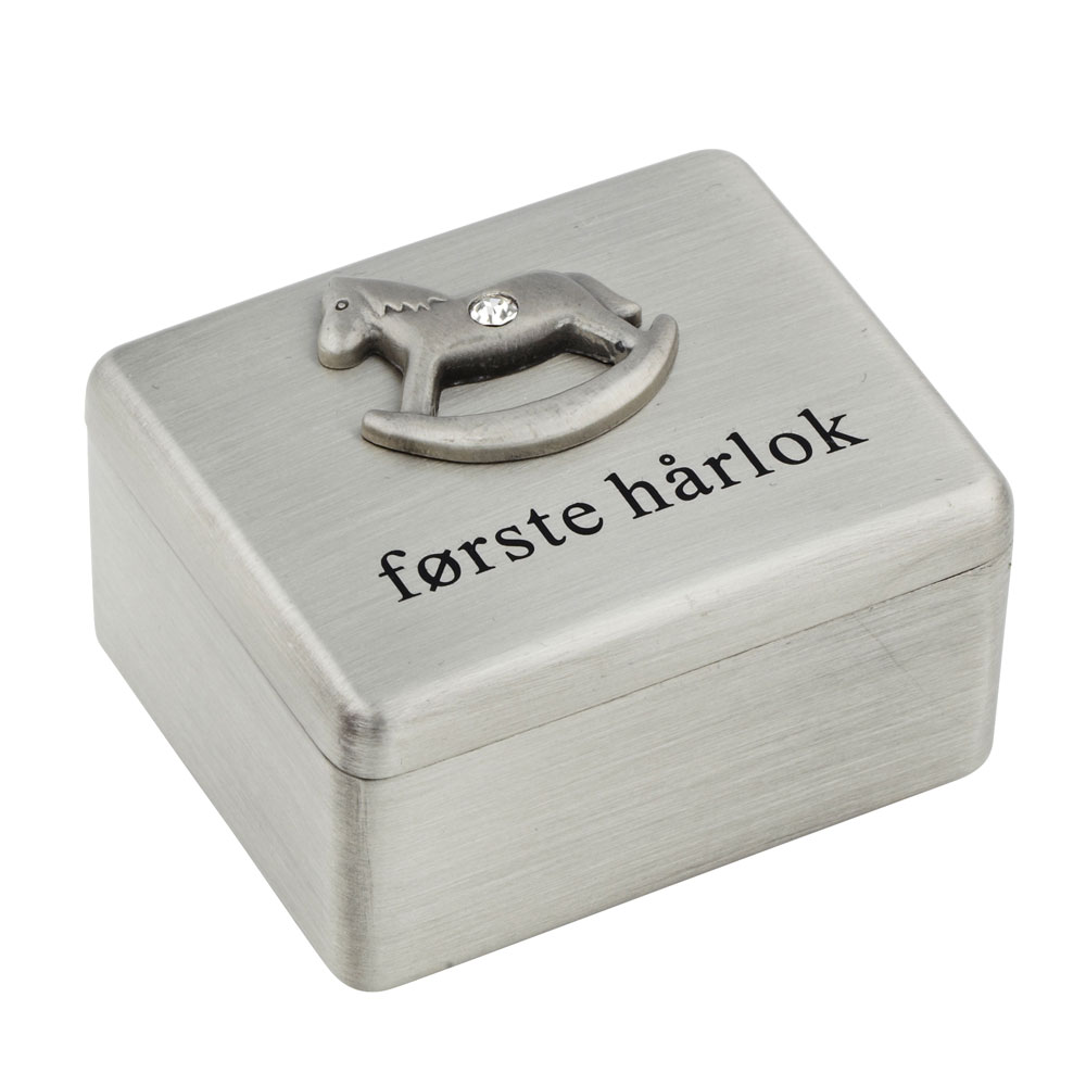 Fortinnet æske "første hårlok" Bambino