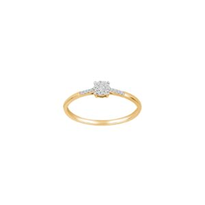 14kt. guldring m/dia. 0.06ct W/SI