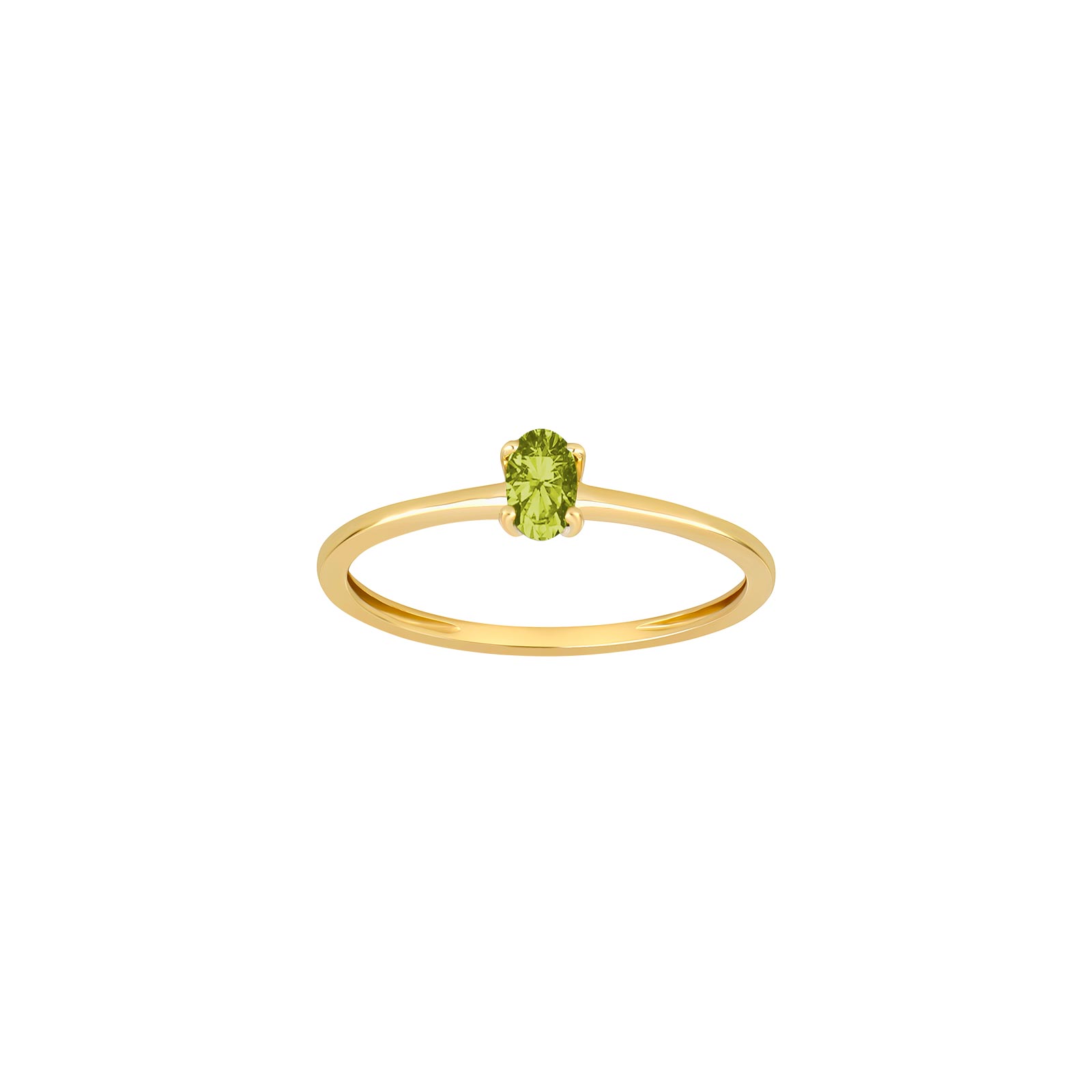 14kt. guldring m/ peridot