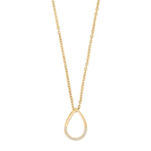 14kt. guldvedhæng m/dia. 0.03ct W/SI inkl. forg.