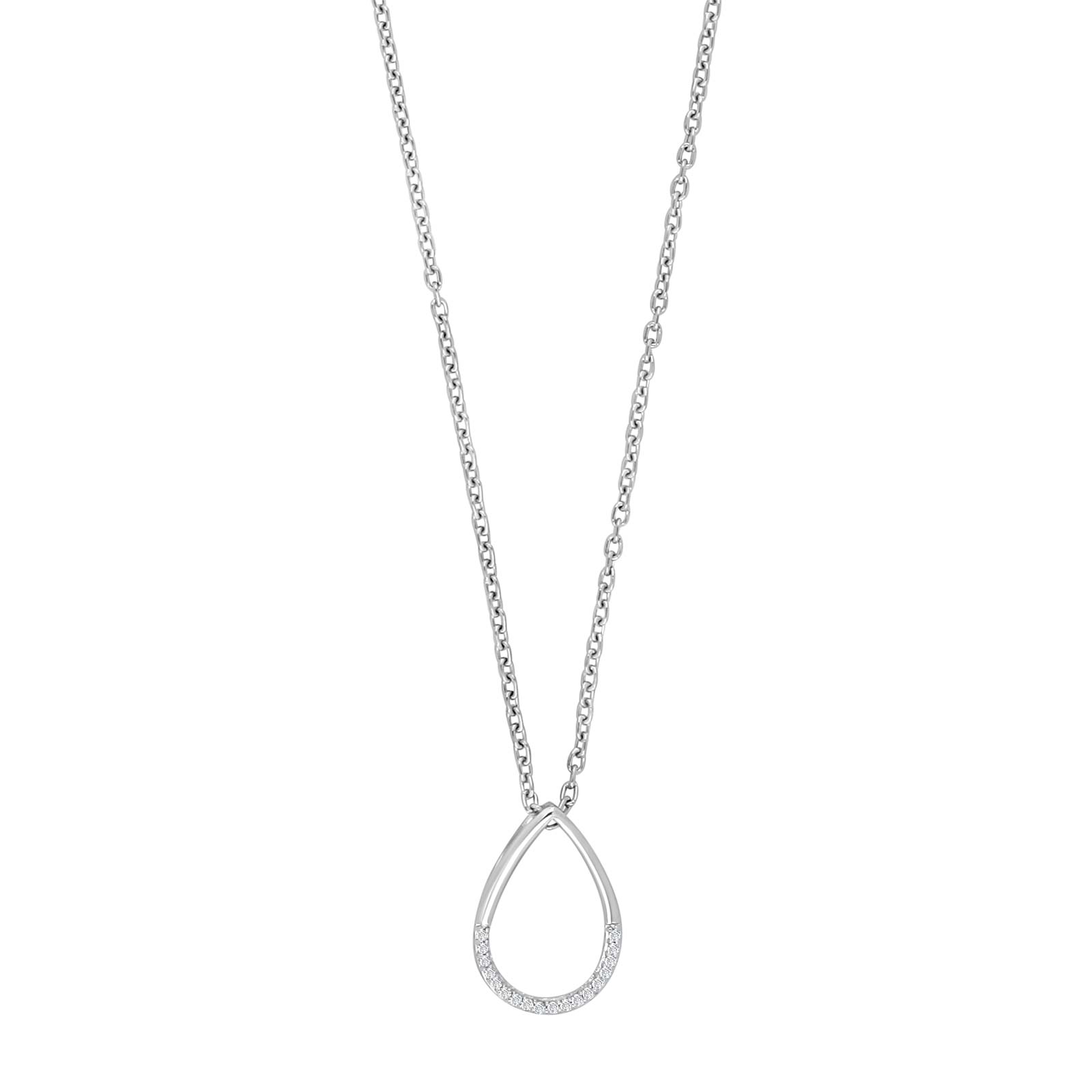 14kt. hvidguldsvedhæng m/dia. 0.03ct W/SI inkl. rh