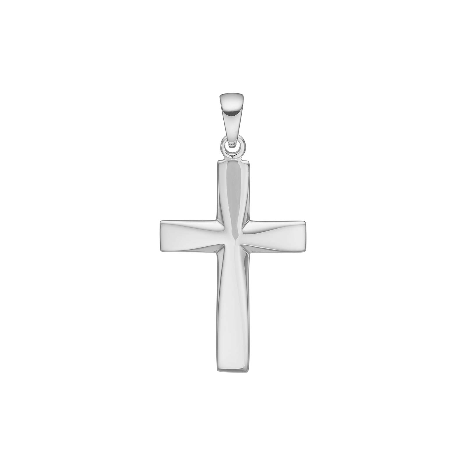 Rhod. sølv kors 24x16mm