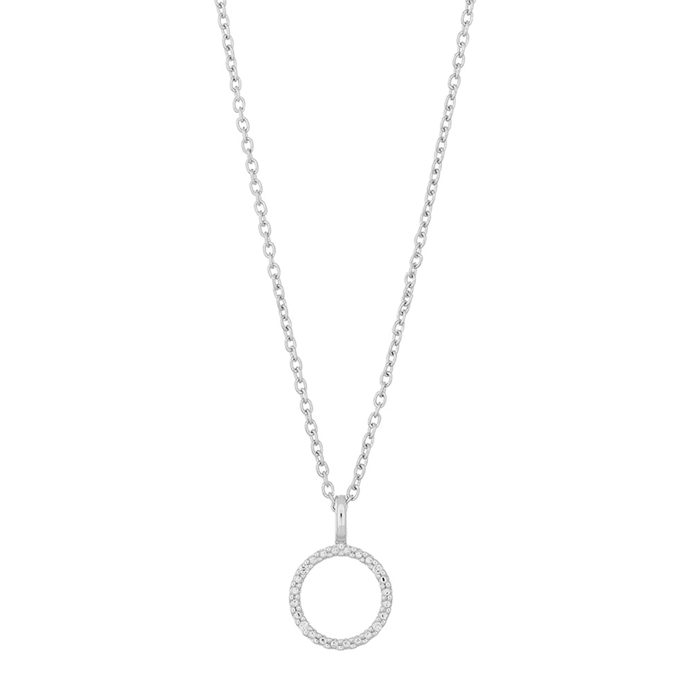 14kt. hvidguldsvedhæng m/dia 0.02ct W/PI inkl. sø